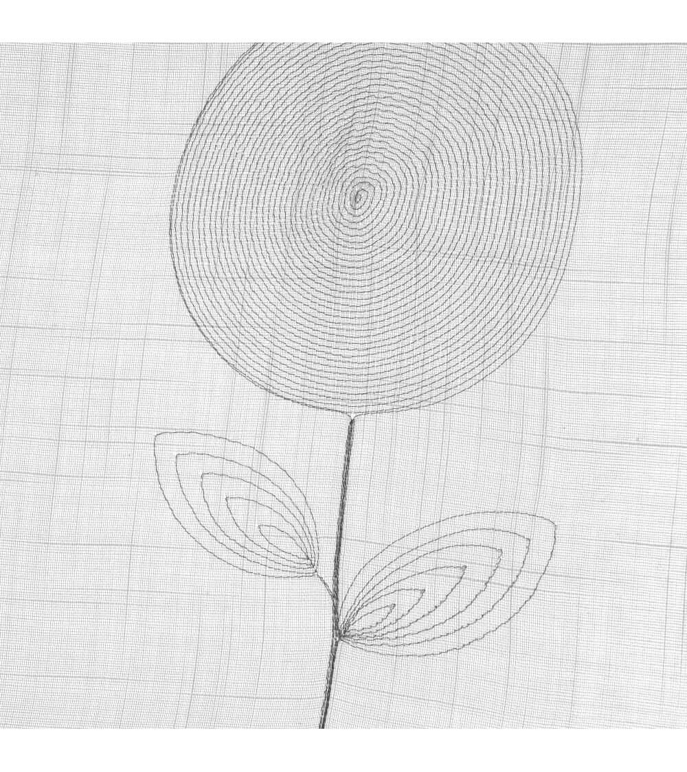 Dcasa Cortina Bordada De Flores Blanca De Tela De 70x110 Cm