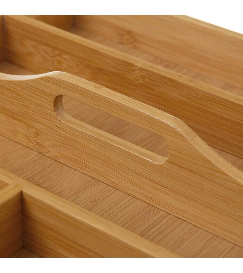 Dcasa Cubertero Marrón De Bambú Nórdico Para Cocina Sol Nacido De 31x31x6 Cm