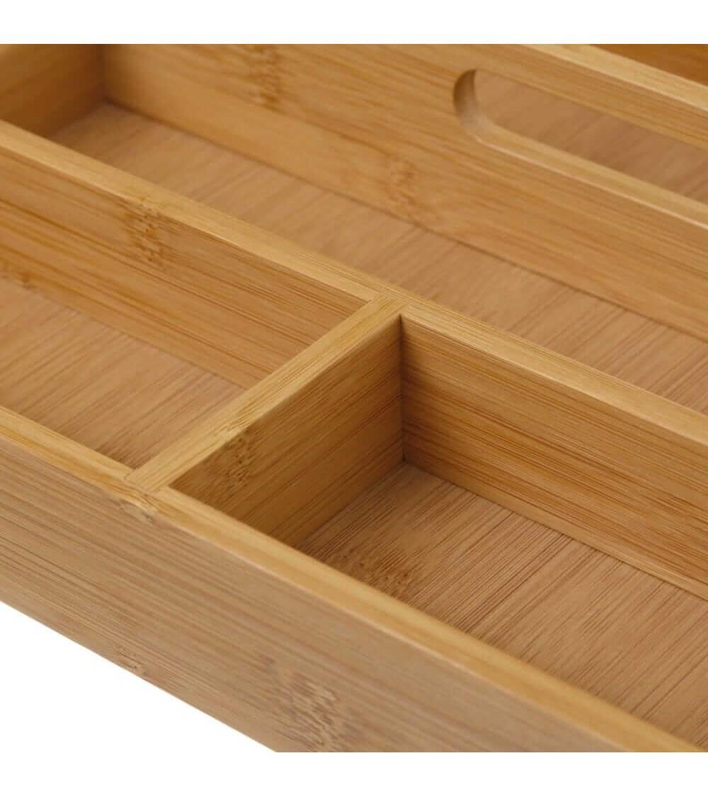 Dcasa Cubertero Marrón De Bambú Nórdico Para Cocina Sol Nacido De 31x31x6 Cm