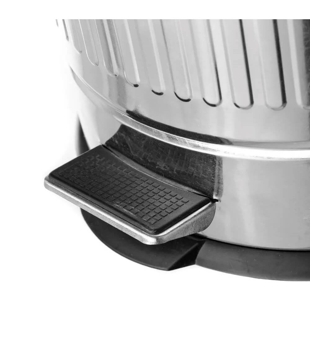 Dcasa Cubo De Basura Para Cocina Con Pedal Papelera Plateada De Metal De 20 Litros