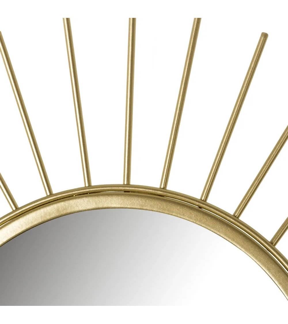 Dcasa Espejo Sol Dorado De Metal De 45x45 Cm