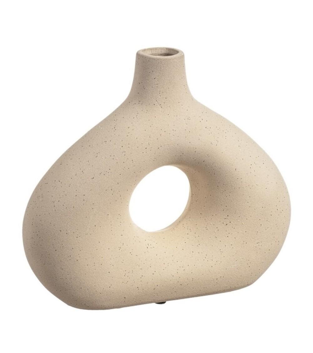 Dcasa Jarrón de cerámica boho mate Abstra 23x20 cm