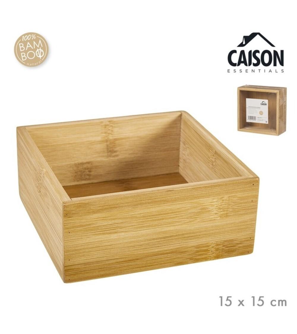 Dcasa Organizador Bambu Cuadrado 15x15 Cm