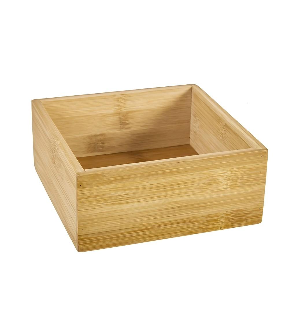 Dcasa Organizador bambu cuadrado 15x15 cm