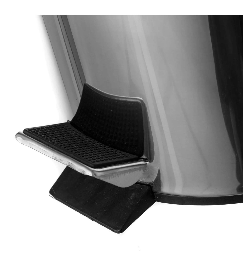 Dcasa Papelera Plateada De Acero De 12 Litros