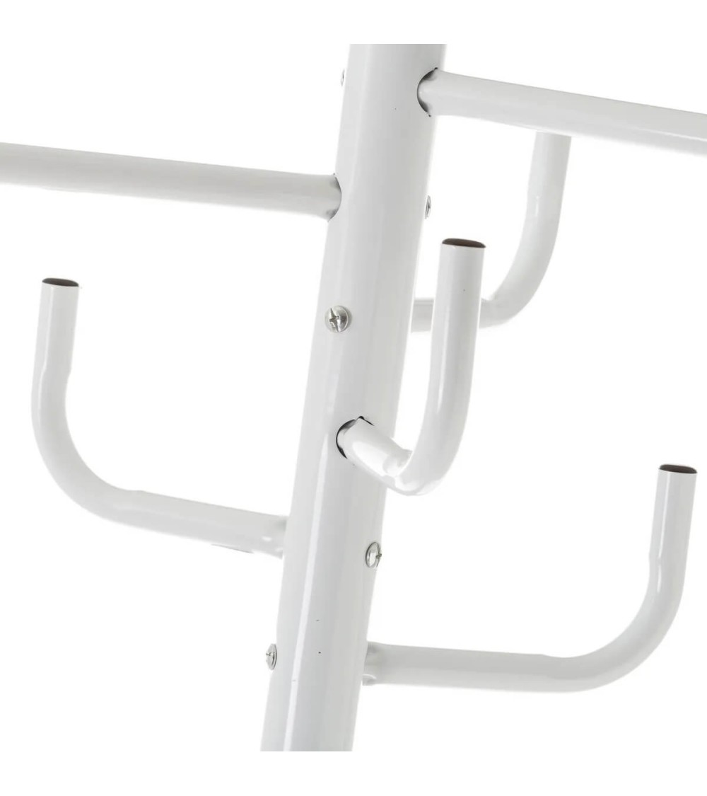 Dcasa Perchero Blanco De Metal De 183x40x40 Cm