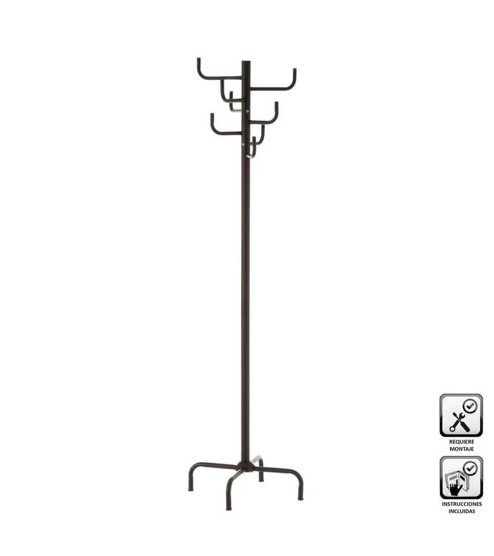Dcasa Perchero negro de metal de 183x40x40 cm