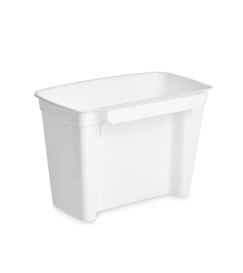 Dcasa Portabasura De Puerta Con Soporte Blanco