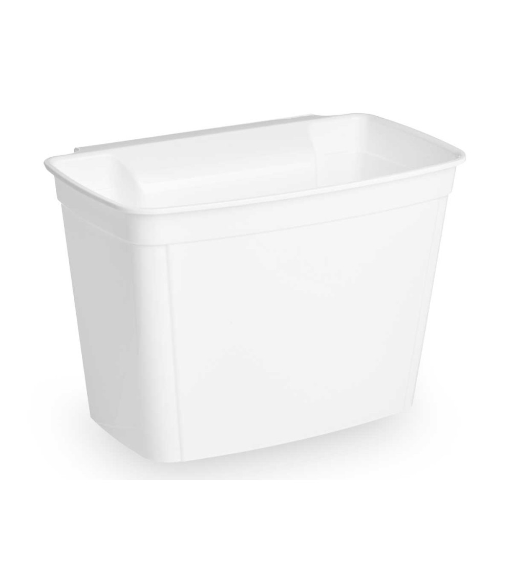 Dcasa Portabasura de puerta con soporte blanco