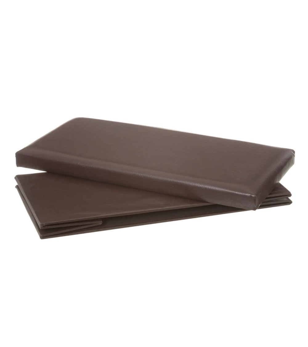 Dcasa Puff Plegable Marrón De PU De 38x76x38 Cm