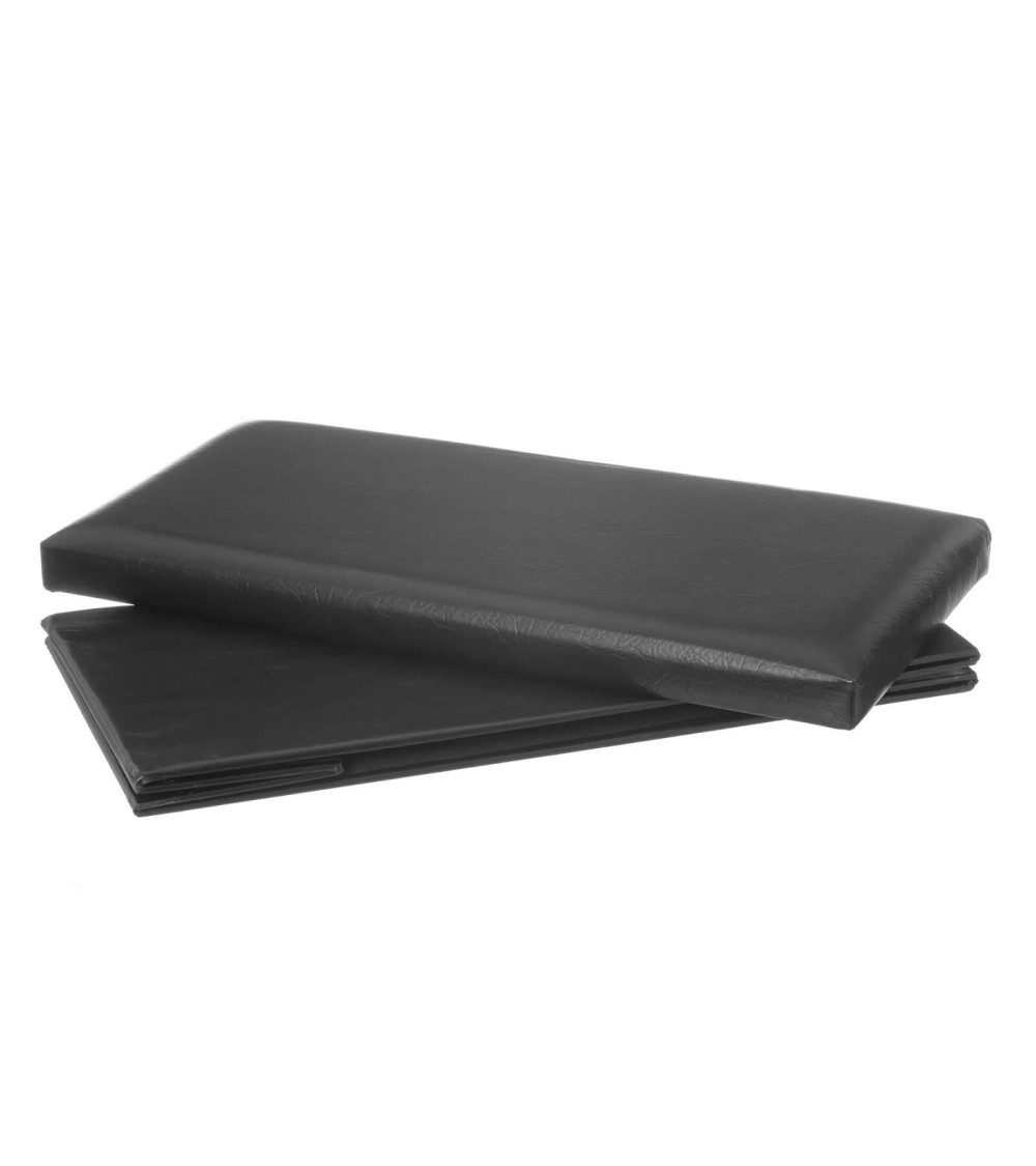 Dcasa Puff Plegable Negro De PU De 38x76x38 Cm