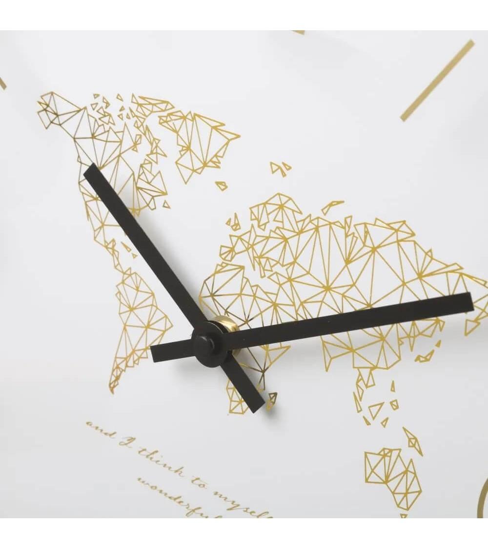 Dcasa Reloj De Pared Beige De Madera De 33 Cm