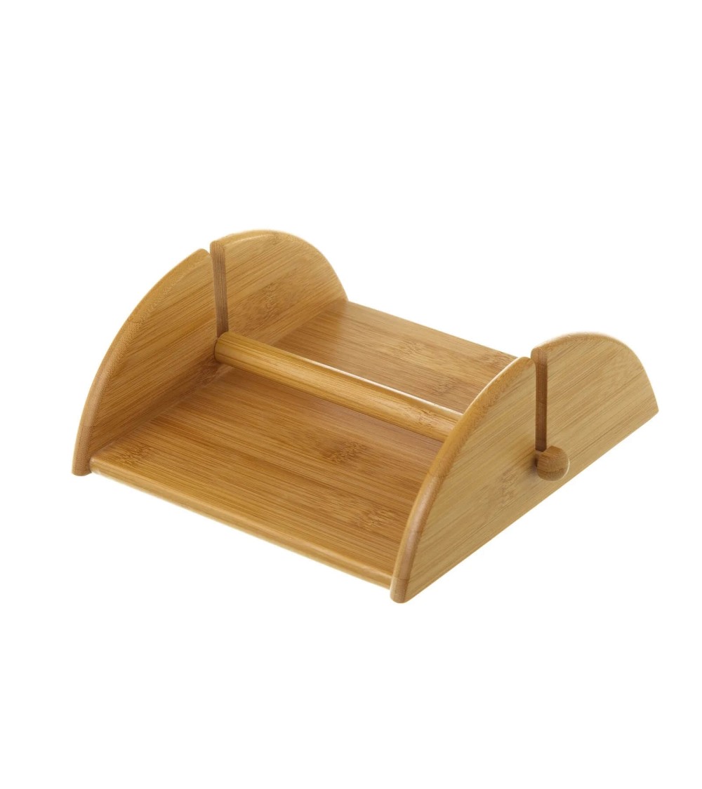 Dcasa Servilletero marrón bambú de 19x7x18 cm