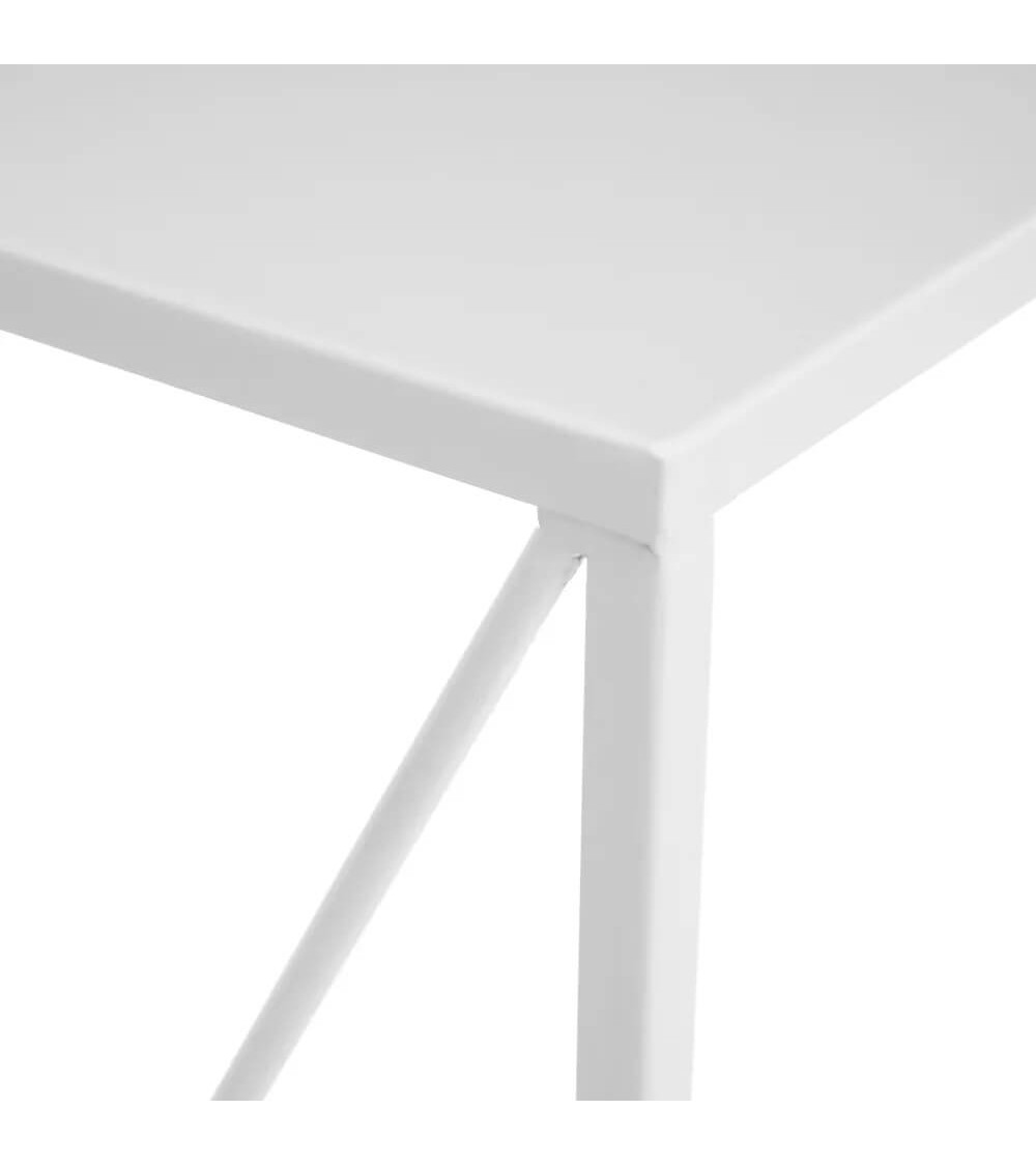 Dcasa Set De 2 Mesitas Nido De Hierro Blancas