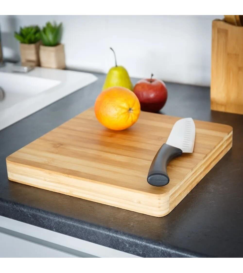 Dcasa Tabla Cortar Bambú Marrón De 28x28 Cm