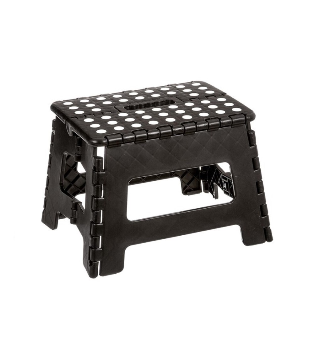 Dcasa Taburete Plegable de 22 cm de altura negro