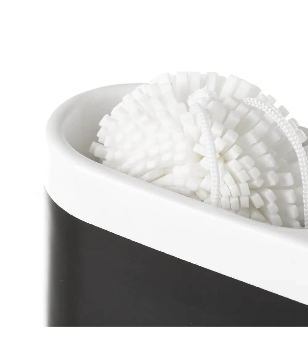 Dcasa Dispensador Con Estropajo Blanco Y Negro Contemporáneo De Cerámica