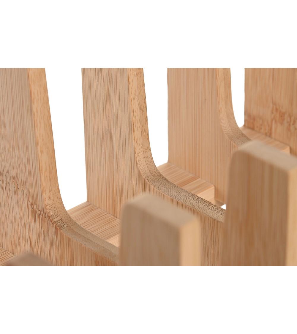 Dcasa Escurreplatos De Bambú Marrón Oriental Para Cocina 35x18x12 6 Cm