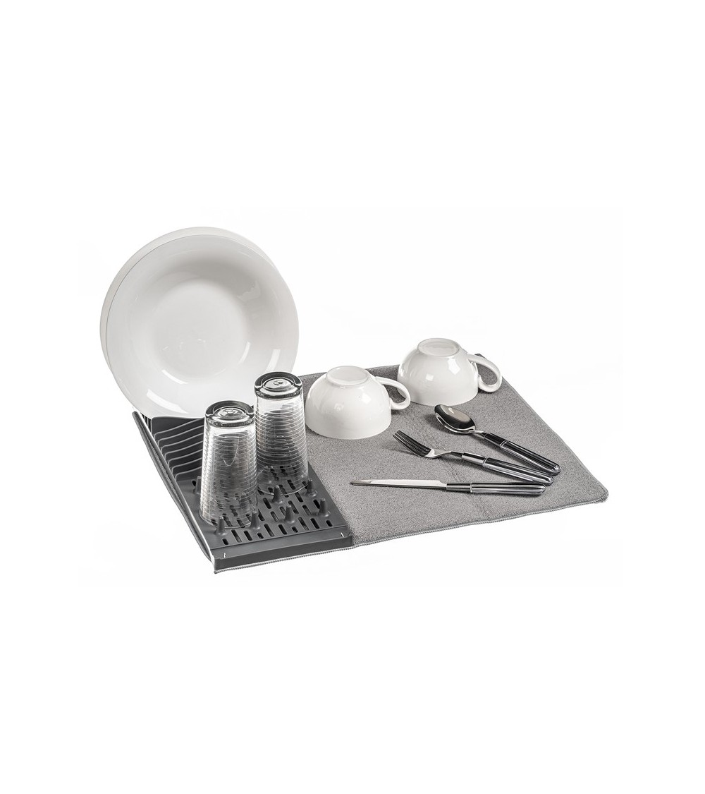 Dcasa Escurreplatos Plegable Con Escurridor Tapete Secado De Vajilla