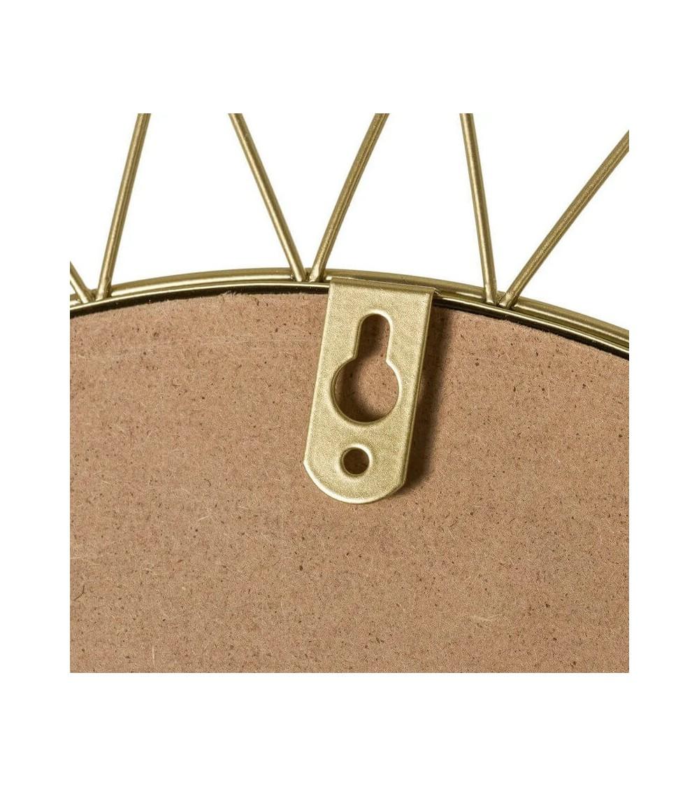 Dcasa Espejo Flor Dorado De Metal Minimalista Para Decoración De 49 Cm France