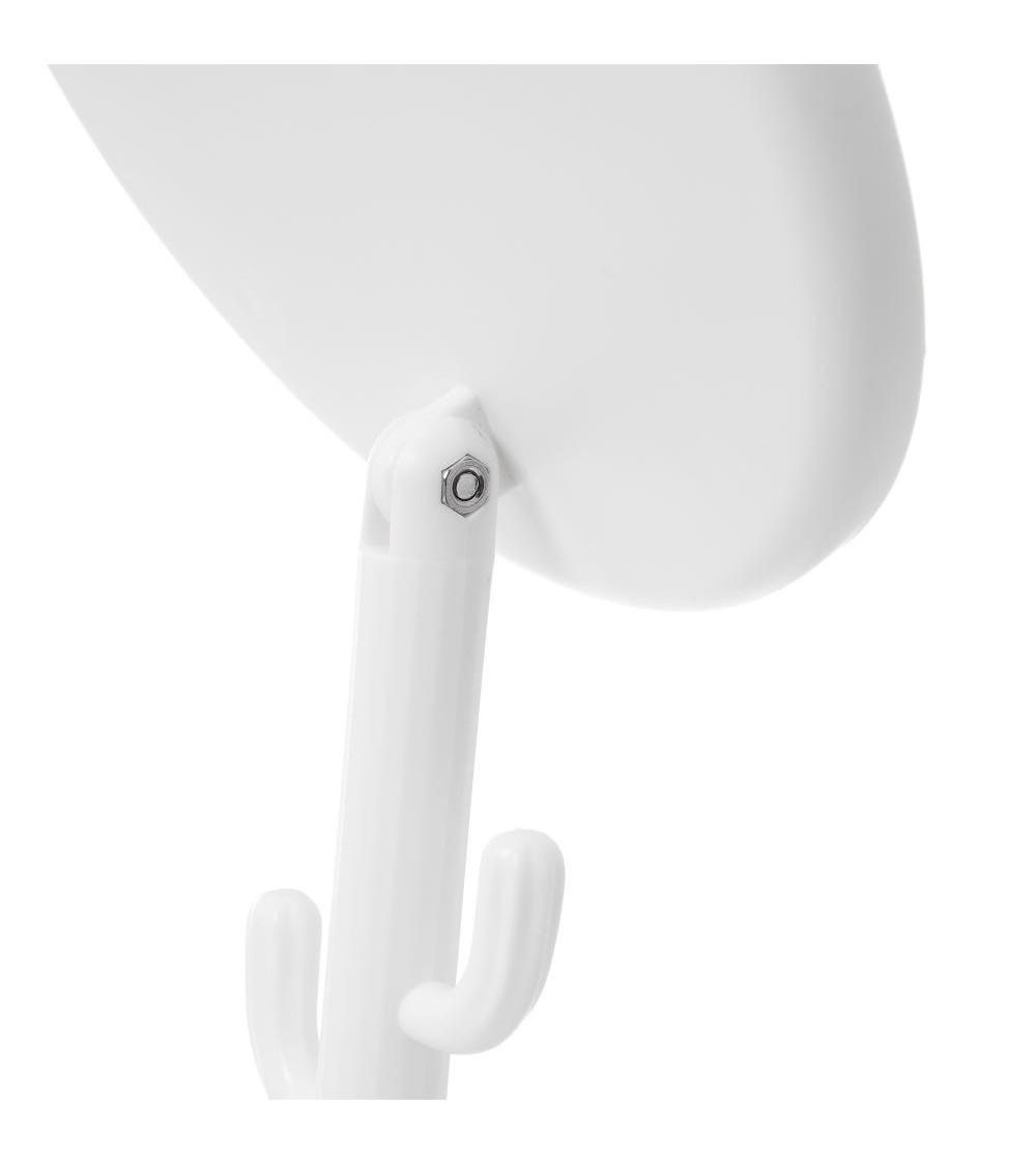 Dcasa Espejo Joyero Giratorio Blanco De Plástico De 17x16x29 Cm