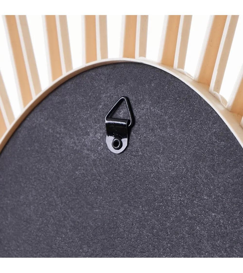 Dcasa Espejo Ovalado Con Varillas Beige De Plástico De 34x49 Cm