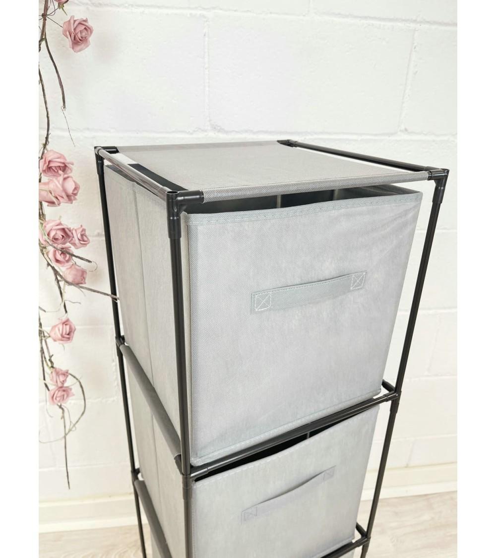 Dcasa Estanteria Con 3 Pongotodo 3 Estantes Para Ropa Sucia Muebles Auxiliares Para Almacenaje De Toallas