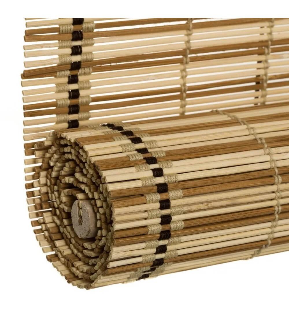 Dcasa Estor Enrollable Beige De Varillas De Bambú De 140x180 Cm