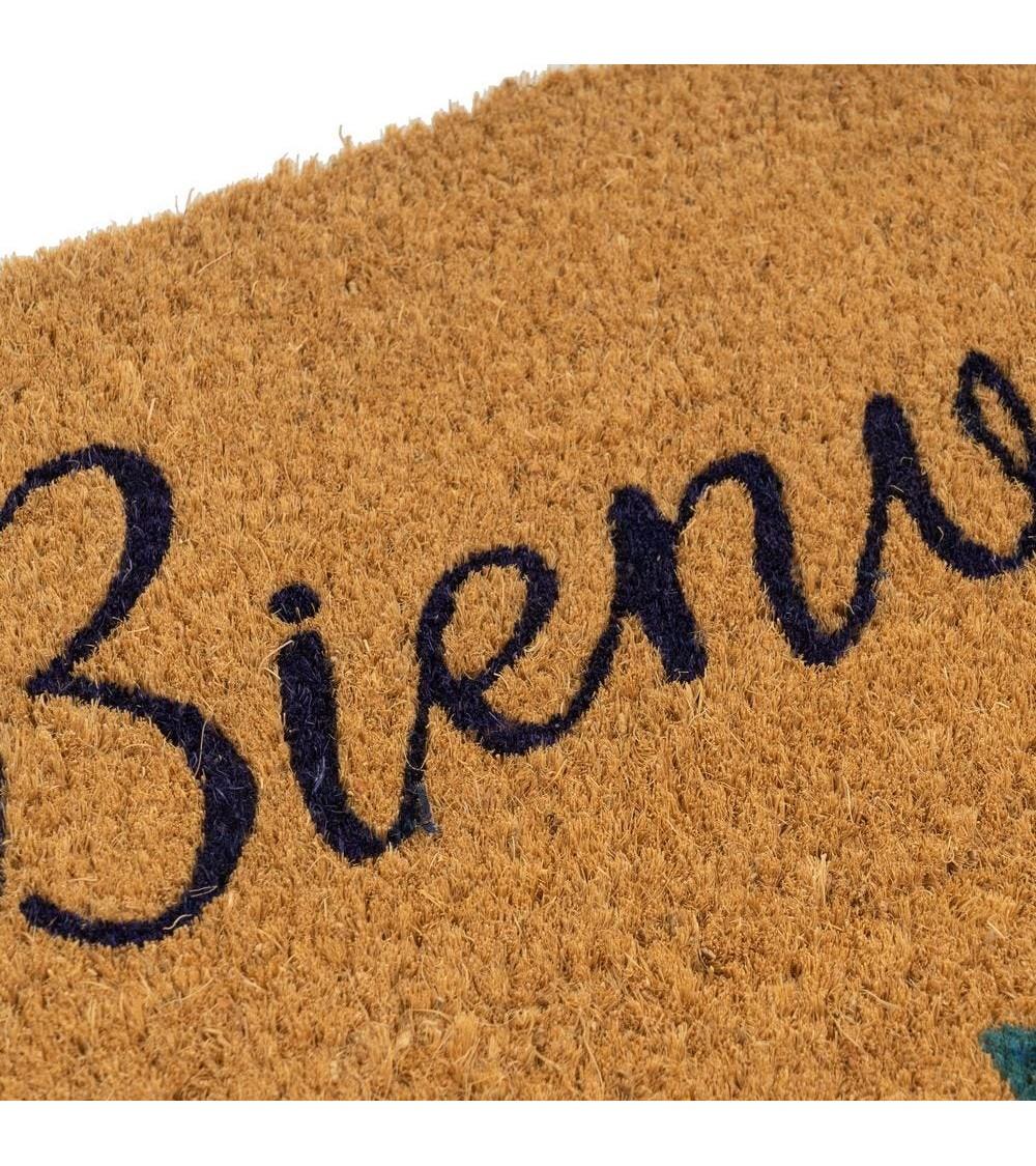 Dcasa Felpudo Antideslizante Bienvenido Jardin De Fibra De Coco Para Entrada De 60x40 Cm