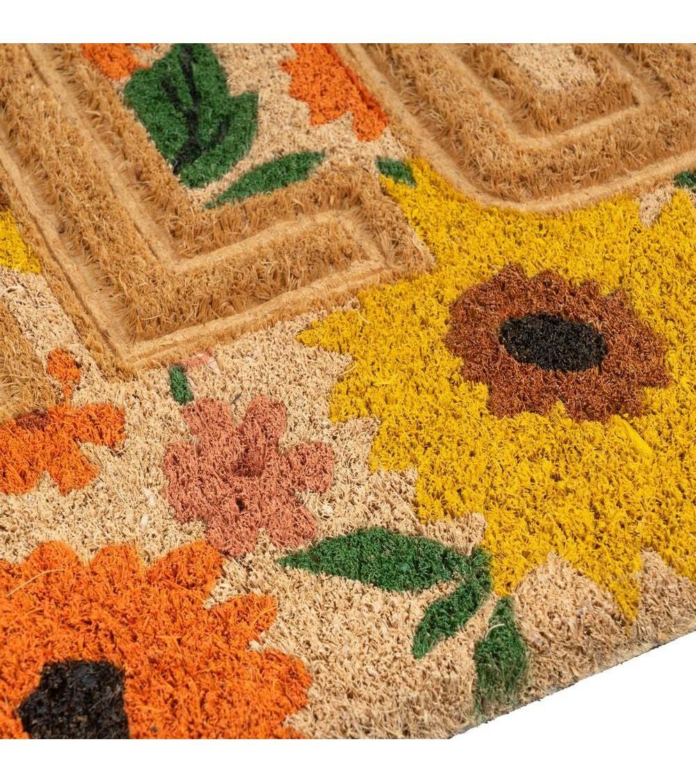 Dcasa Felpudo Antideslizante De Calidad De Fibra De Coco Natural Hello De 60x40 Cm