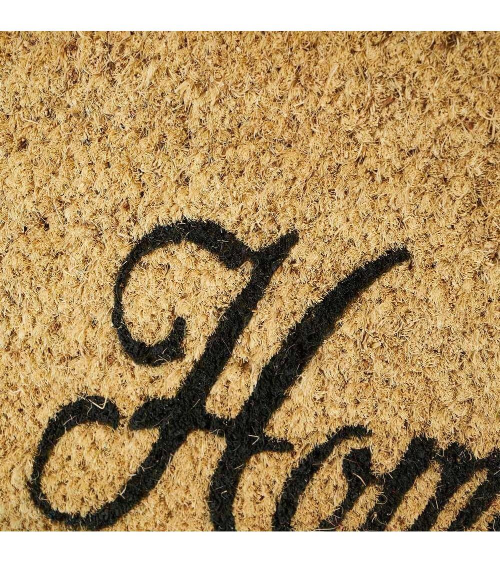 Dcasa Felpudo Antideslizante De Hojas Marrón De Fibra De Coco De 60x40 Cm