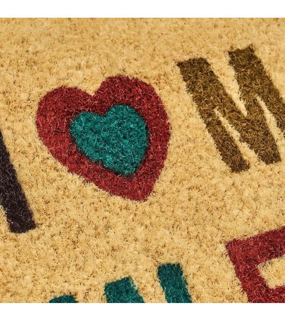 Dcasa Felpudo Antideslizante Frases De Fibra De Coco Natural De 60x40 Cm