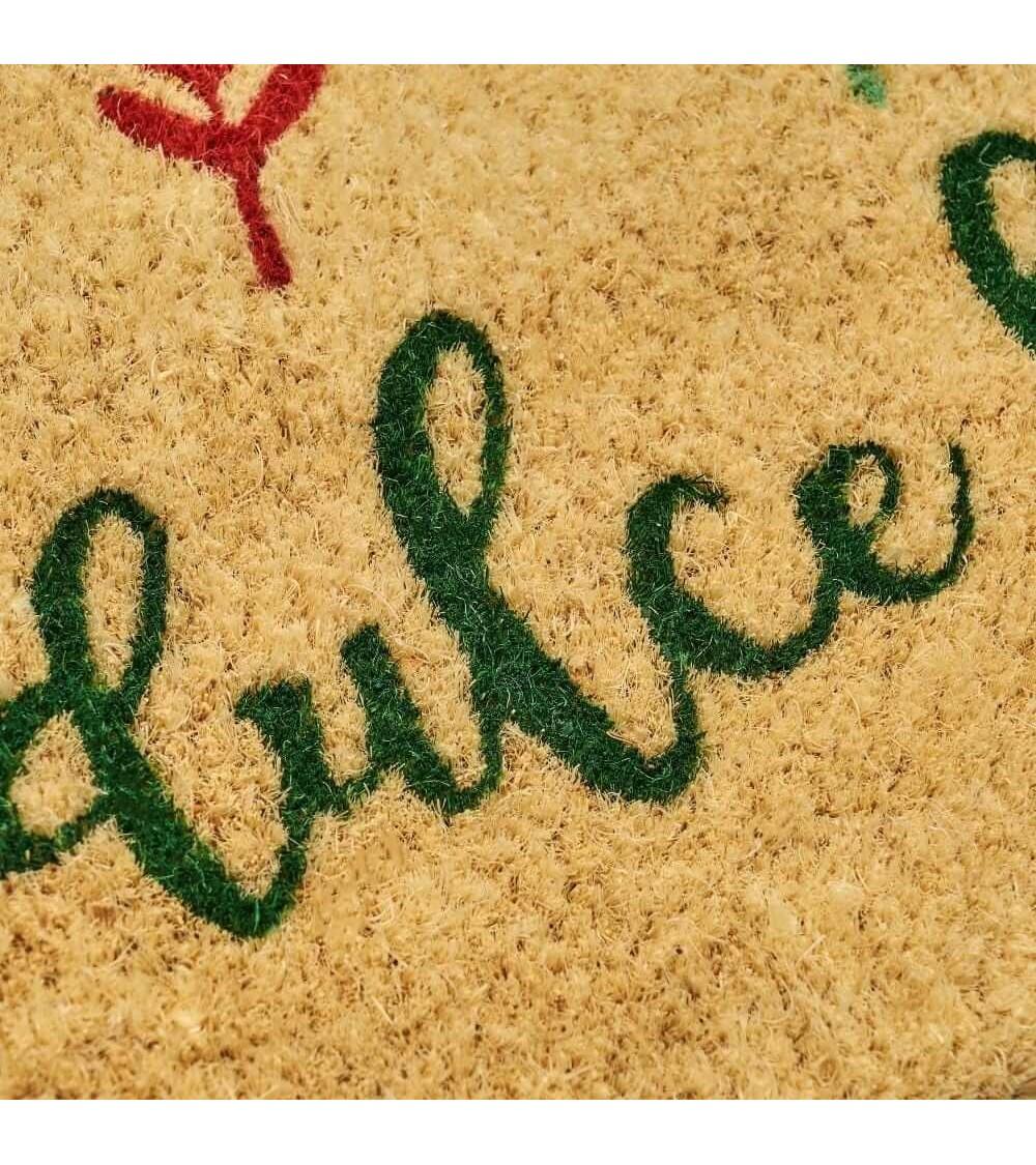 Dcasa Felpudo Antideslizante Hojas De Fibra De Coco Natural De 60x40 Cm