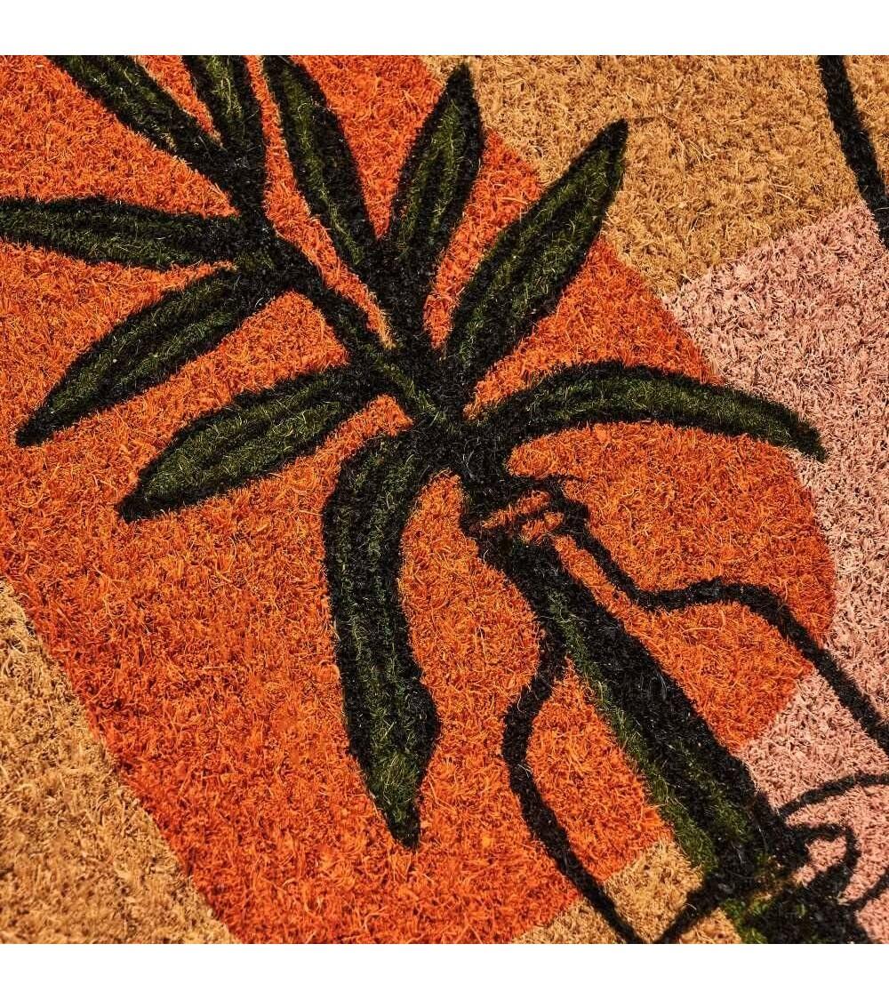 Dcasa Felpudo Antideslizante Home De Fibra De Coco Natural De 60x40 Cm