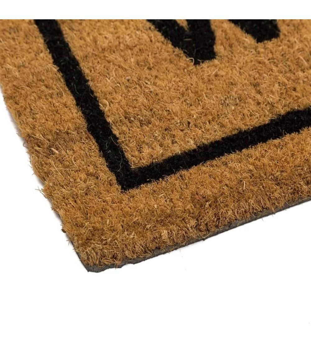 Dcasa Felpudo Antideslizante Marrón De Fibra De Coco Natural De 25x75 Cm
