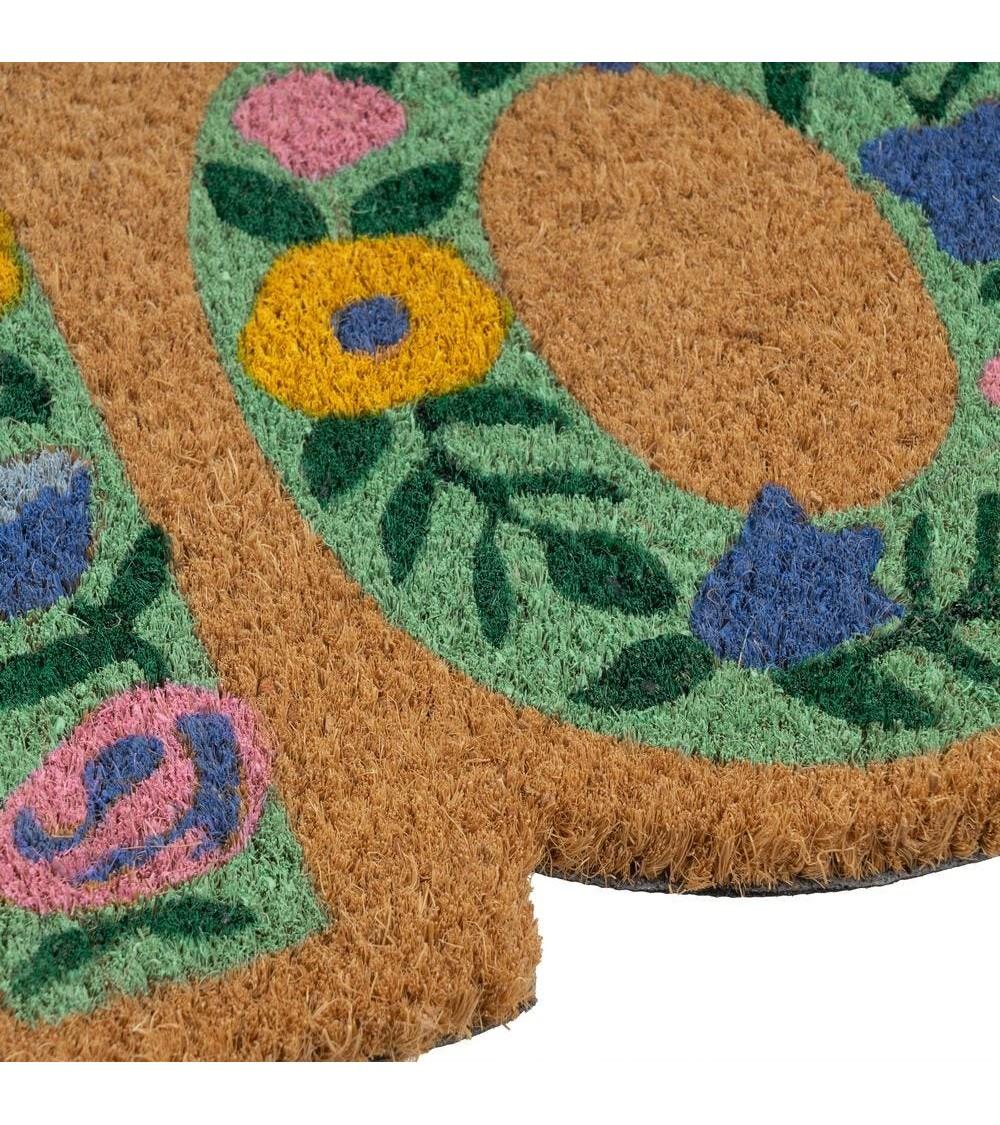 Dcasa Felpudo Antideslizante Marrón Home De Fibra De Coco Natural De 25x75 Cm