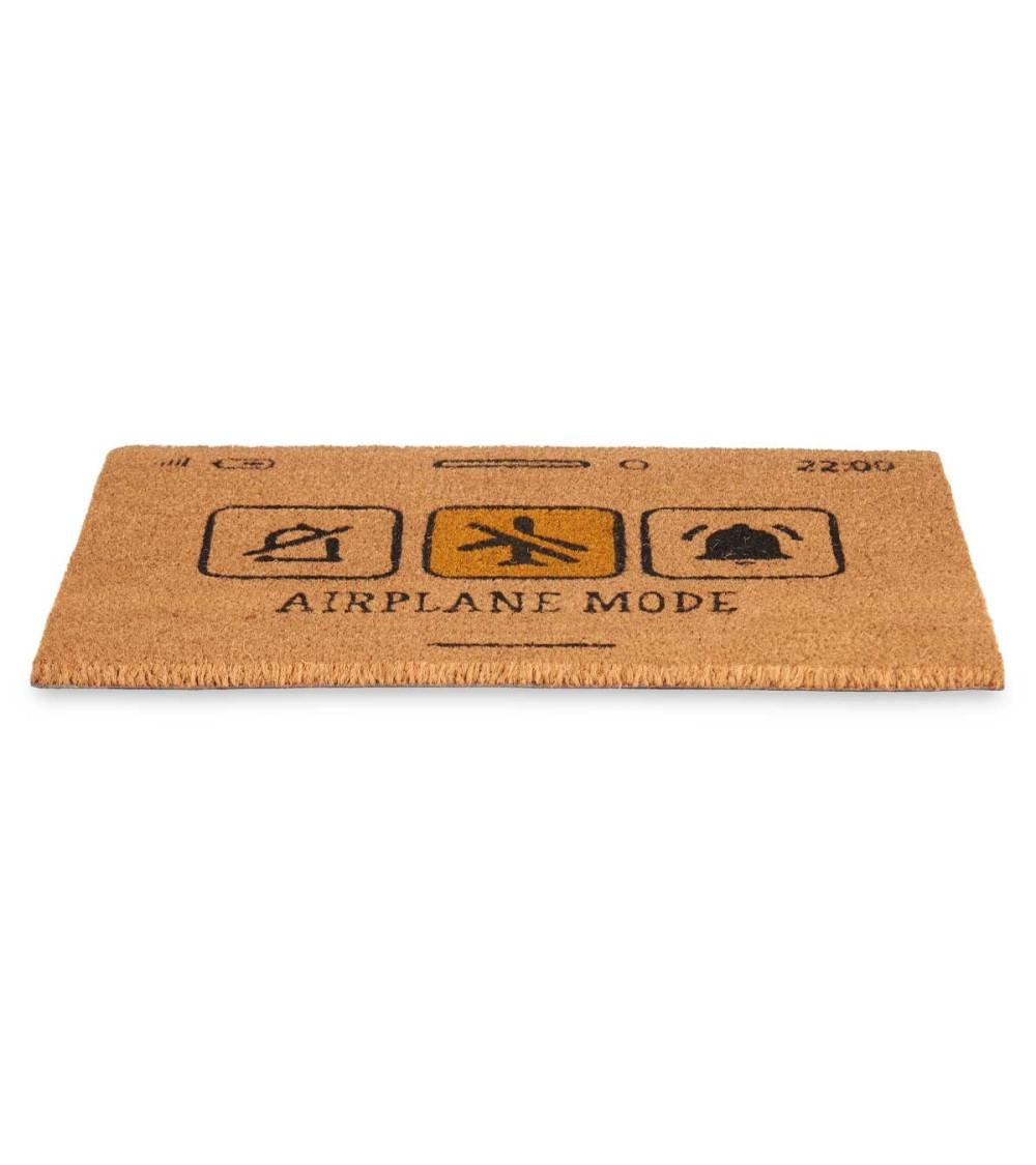 Dcasa Felpudo Antideslizante Original De Fibra De Coco Natural Avión 40x60