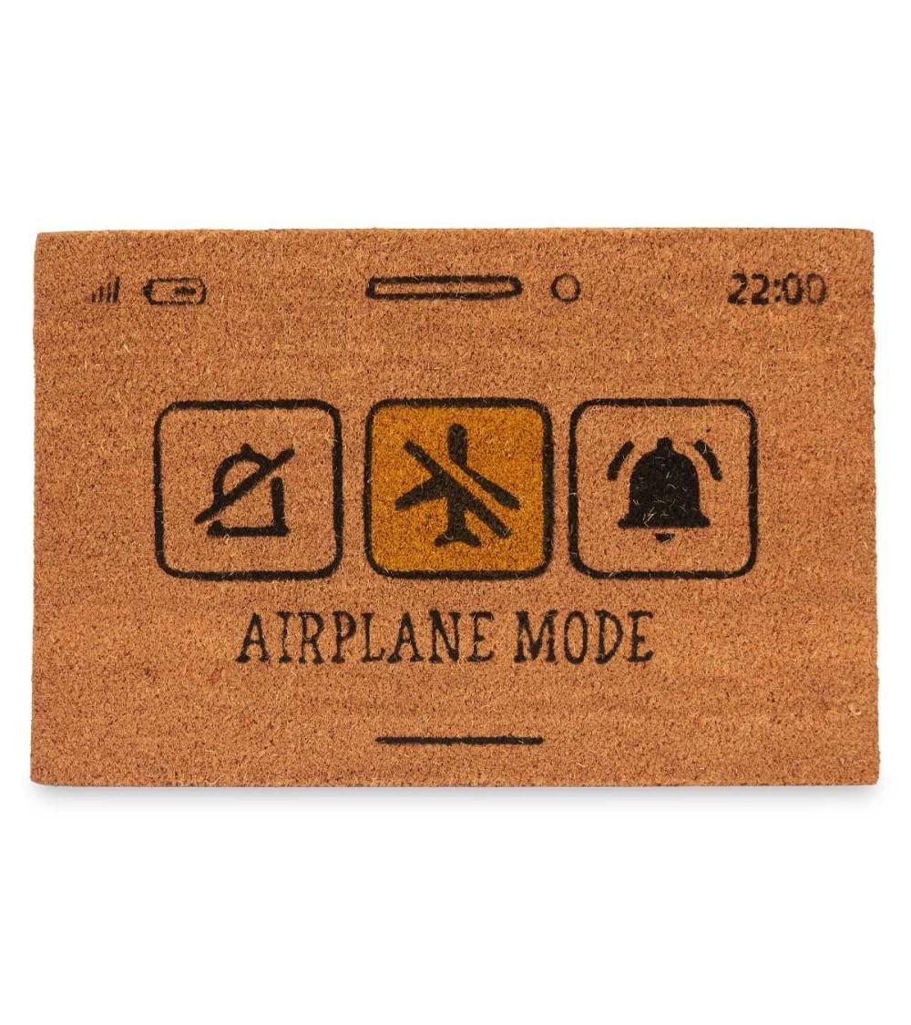 Dcasa Felpudo antideslizante original de fibra de coco natural avión 40x60