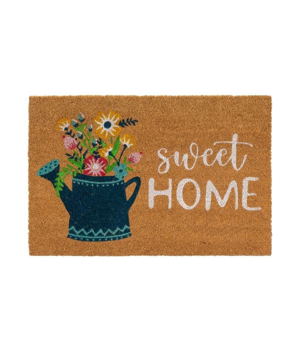 Dcasa Felpudo antideslizante sweet HOME de fibra de coco para casa de 60x40 cm