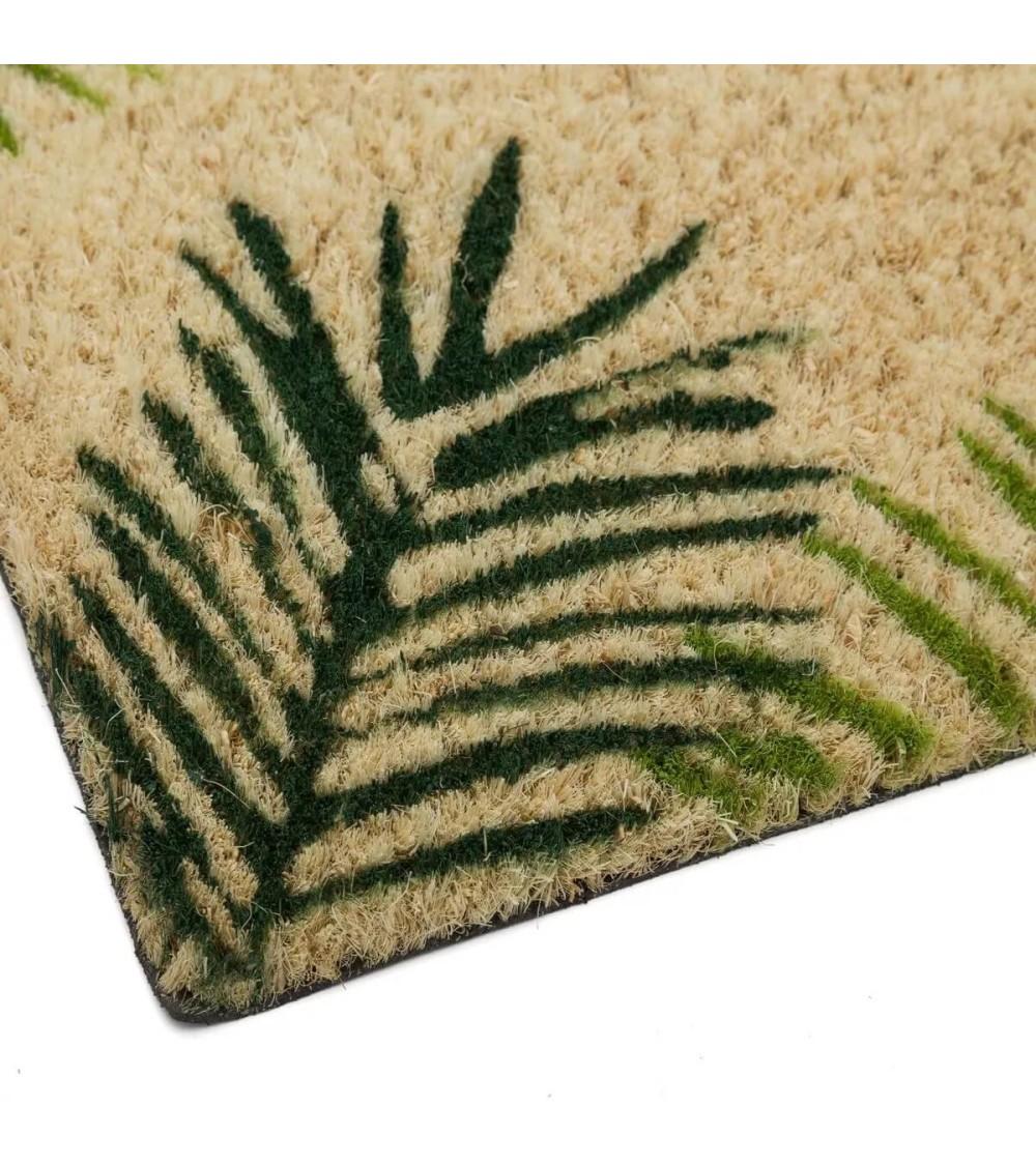 Dcasa Felpudo Antideslizante Verde Fibra De Coco Natural De 40x60cm