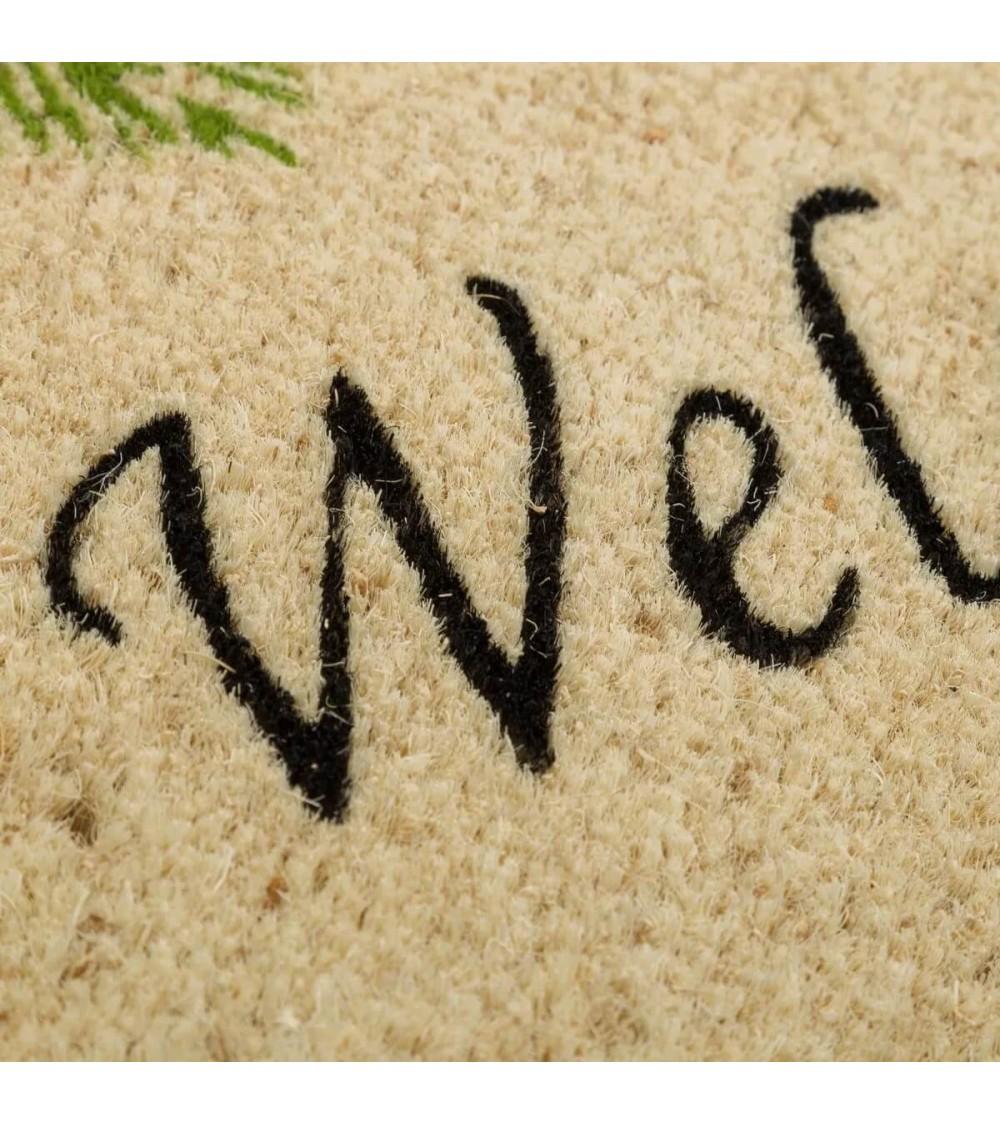 Dcasa Felpudo Antideslizante Verde Fibra De Coco Natural De 40x60cm