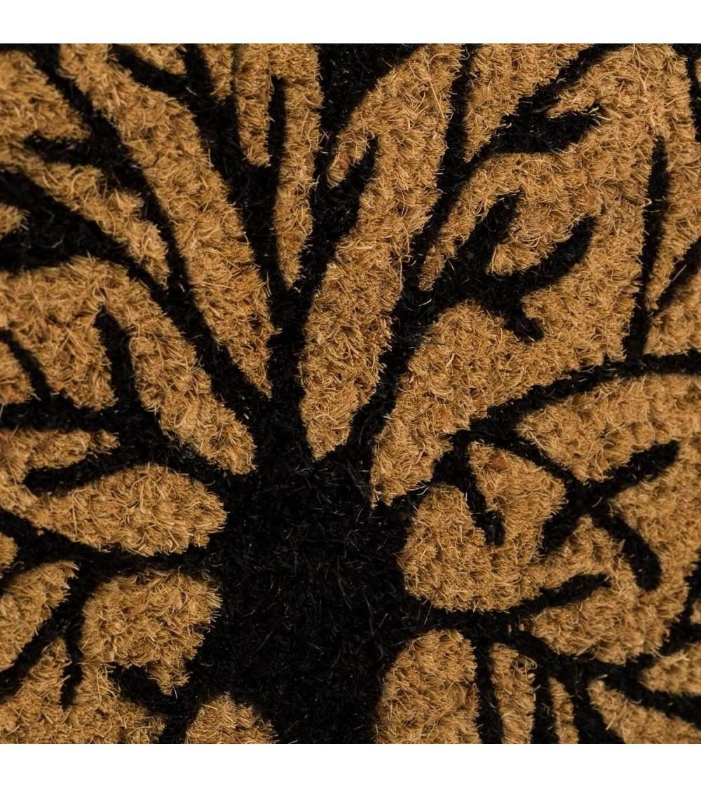 Dcasa Felpudo De Árbol De La Vida Marrón De Fibra De Coco Natural De 40x60 Cm