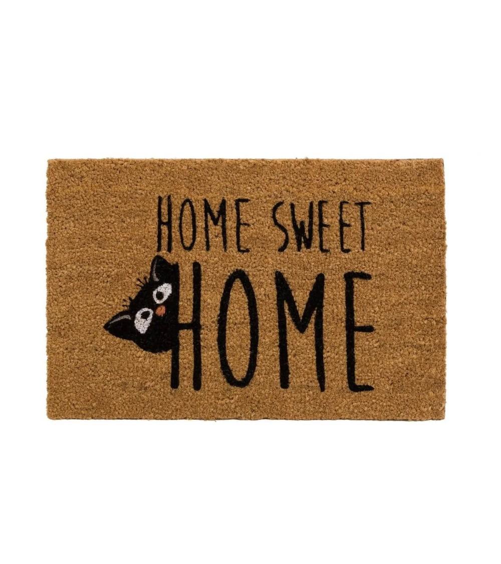 Dcasa Felpudo de gato marrón de fibra de coco natural de 40x60 cm