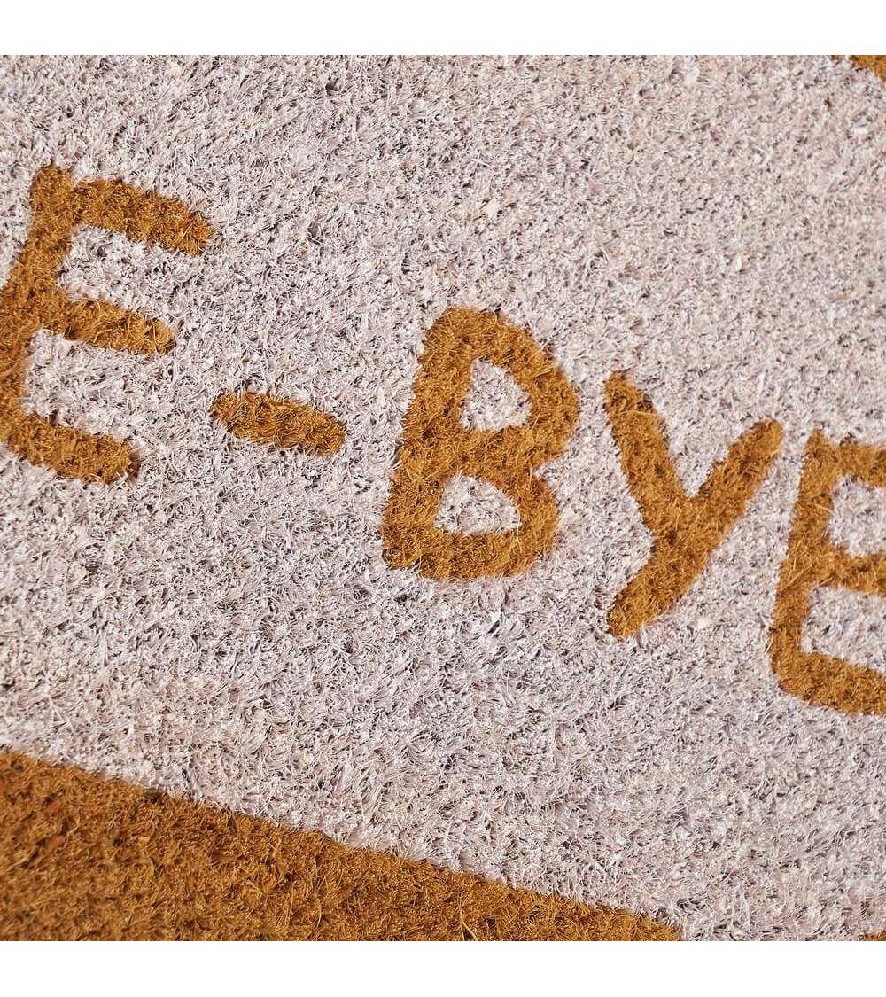 Dcasa Felpudo Frases Antideslizante Blanco Y Negro De Fibra De Coco De 60x40 Cm