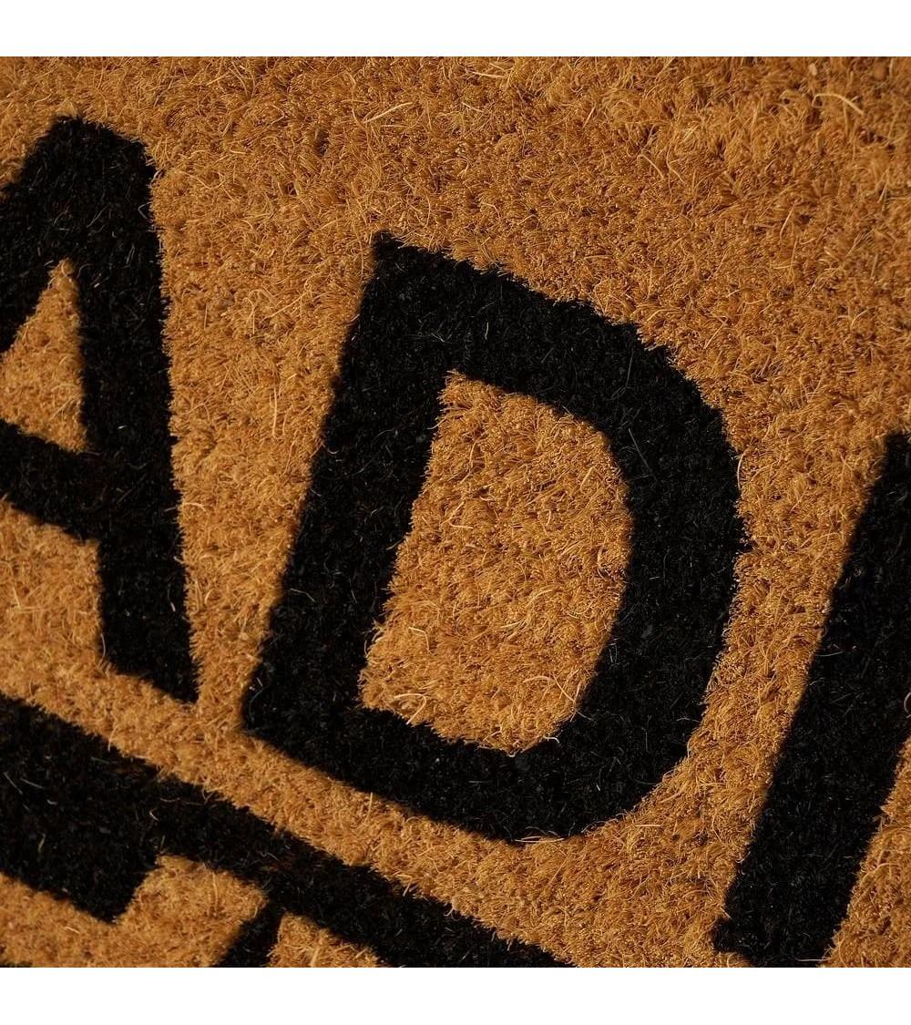 Dcasa Felpudo Frases Antideslizante Negro Y Marrón De Fibra De Coco De 60x40 Cm