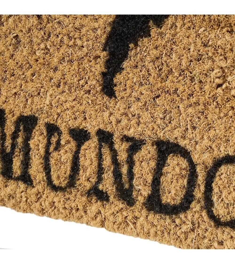 Dcasa Felpudo Mapa Antideslizante Marrón De Fibra El Mundo A Tus Pies 60x40 Cm