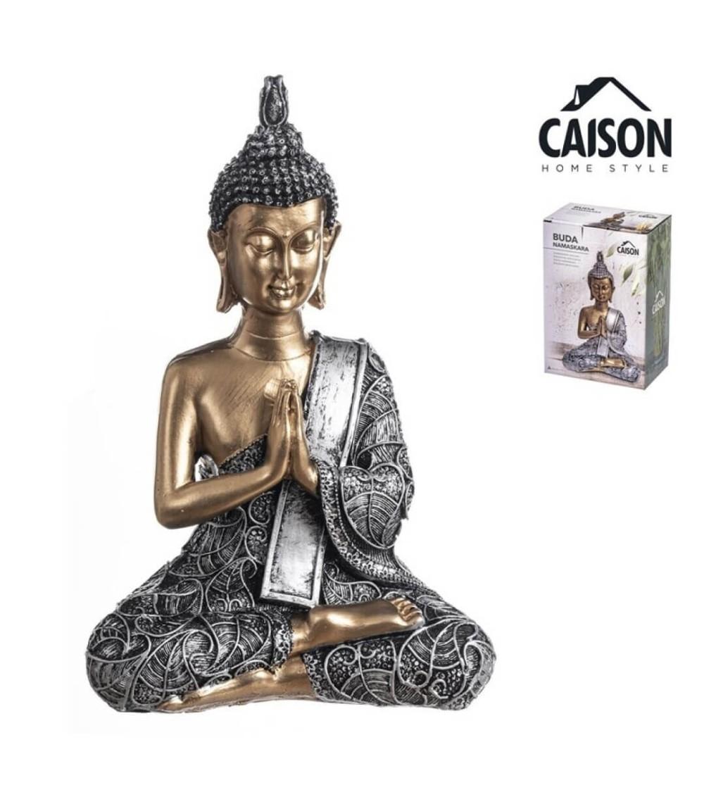 Dcasa Figura Buda De Suerte Sentado Resina Para Decoracion Gesto Mano Budista