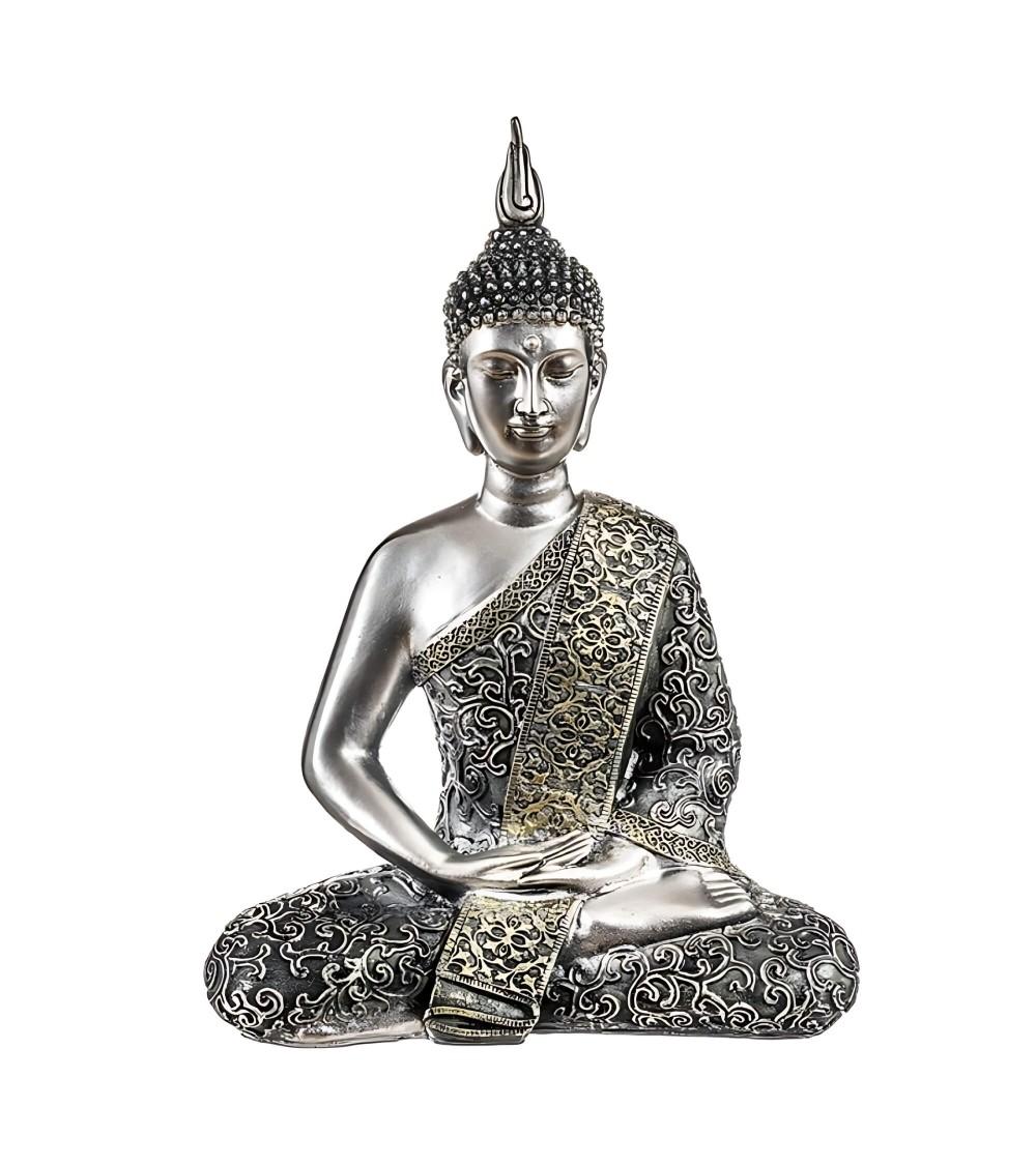 Dcasa Figura buda de suerte sentado resina para decoracion dhyana