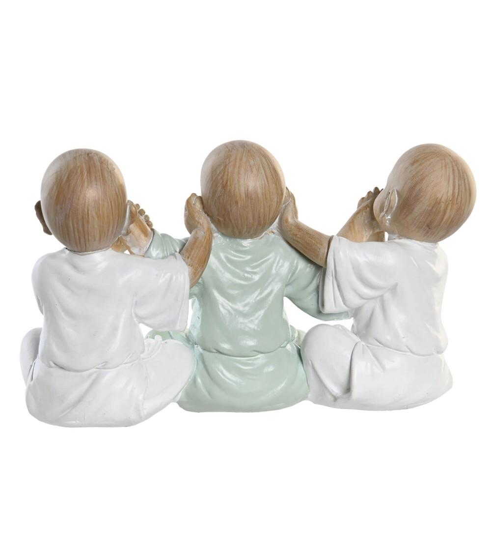 Dcasa Figura De Buda Suerte Sentado Resina Para Decoracion Sobremesa Monjes (ver Oir Callar )