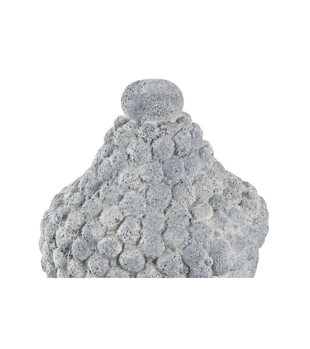 Dcasa Figura Resina Cabeza De Buda Gris Para Decoracion De Mesa 22x20x35 Cm